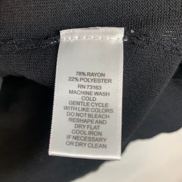 Cable & Gauge Black Gold Gray Pleat Neck Cardigan Sz Medium - Picture 5 of 5